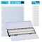 New York Central Watercolor Palette - 24 Empty Half Pans Boxes and Palette with 10 Watercolor Swatch Cards and 2 Swatch Card Sleeves